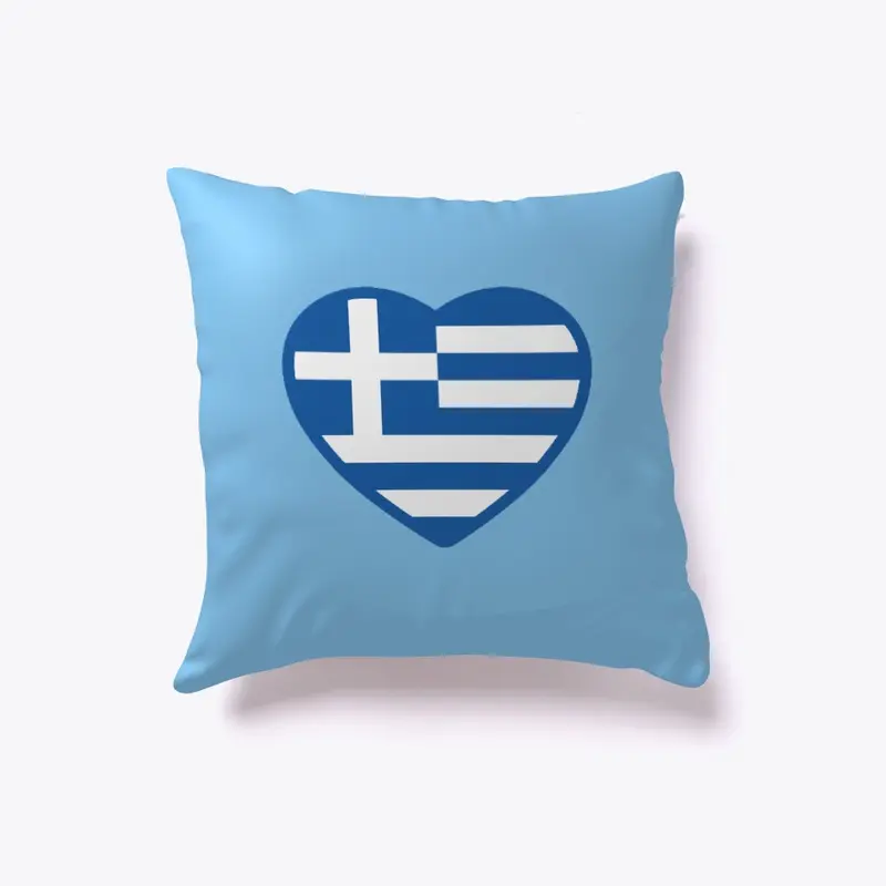 Greek heart pillow