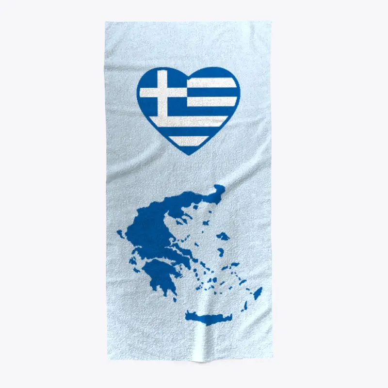 Beachtowel I love Greece